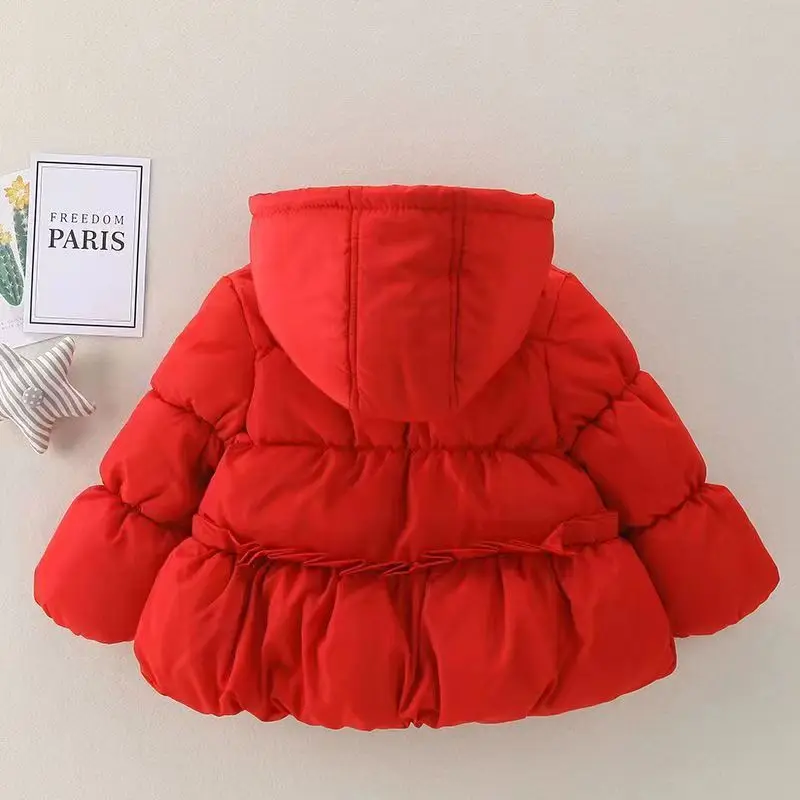Schichten Wintermädchen Schnee Mantel Mantel mit härter Baby -Down -Jacke Mode mit Kapuze Kinder Baumwollkleidung Kinder Kinder Overalls