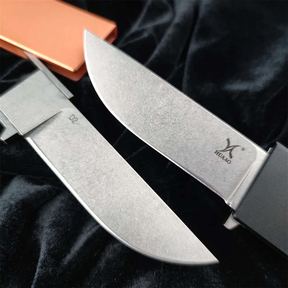 Карман Huaao Trapper складной нож D2 Blade Blade T6 Алюминиевая ручка на открытом воздухе.