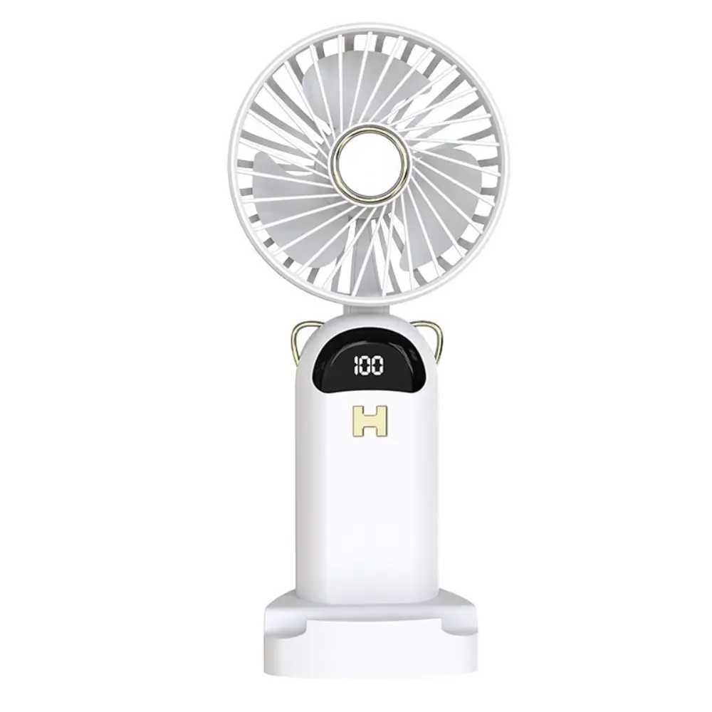 Andra apparater 2000mah Handheld Electric Fan Hot Air 3-växlad USB Fan Office Outdoor Portable Fan Summer J240423