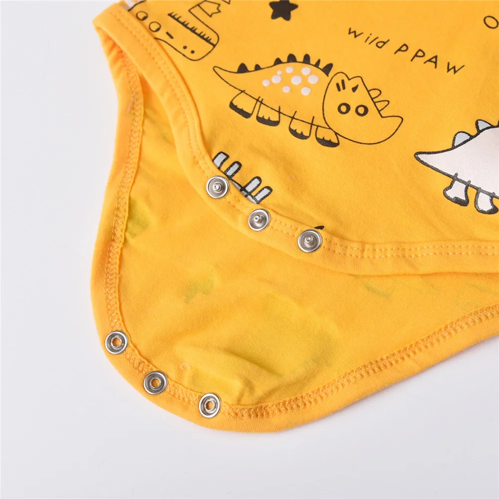 Setler Zafille 024m Çocuklar Yeni doğan kızlar Giyim Dinozor Baskılı Bebek Erkek Giysileri Set Bodysuit+Pant Karikatür Çocuklar Toddler Kostüm