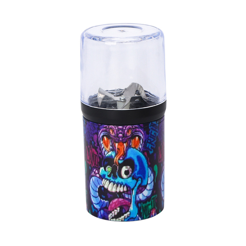 Skull Electric Plastic Smoking Herb Grinders