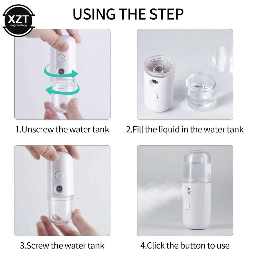 Humidifiers Portable air humidifier 30ml USB atomizer air purifier aromatherapy essential oil diffuser Y240422