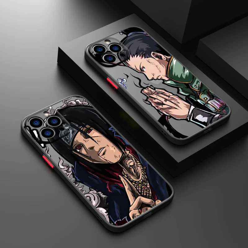 PARA DE PELÍCULOS CELULO ANIMO NARUTOS PARA iPhone 15 14 13 12 mini 11 xs xr x 8 7 Pro Max Plus TPU Case de teléfono translúcido glaseado Y240423