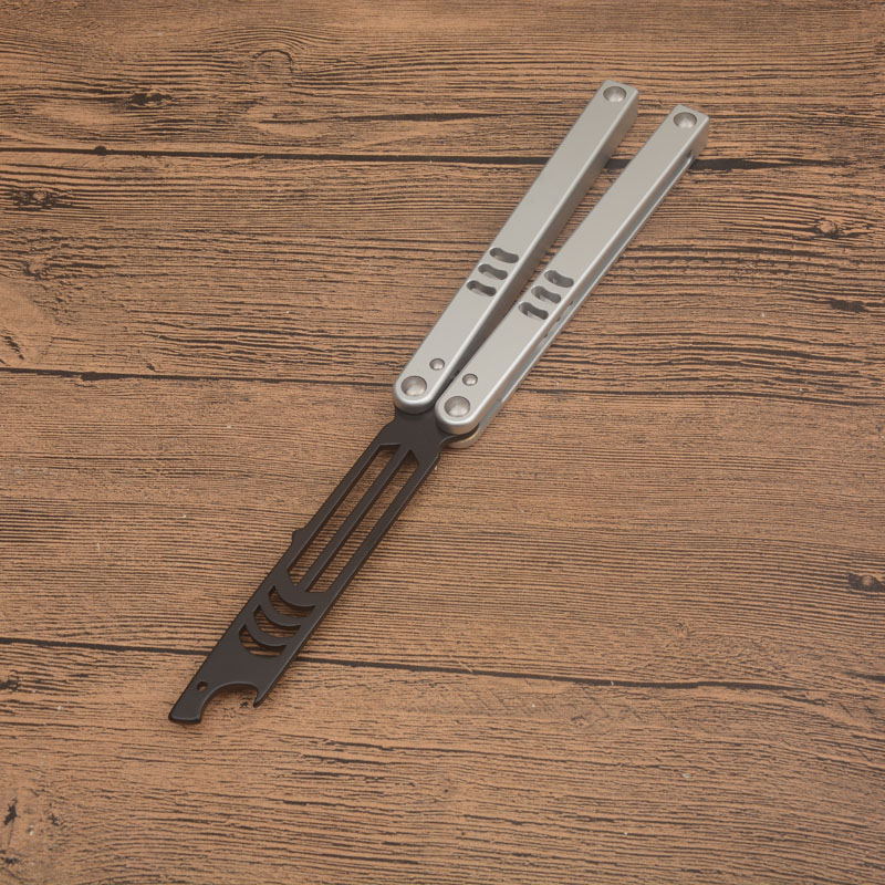 Продвижение G0418 Tranier Folding Knife 440C Black Blade 6061-T6 Авиационная алюминиевая ручка для бабочек.