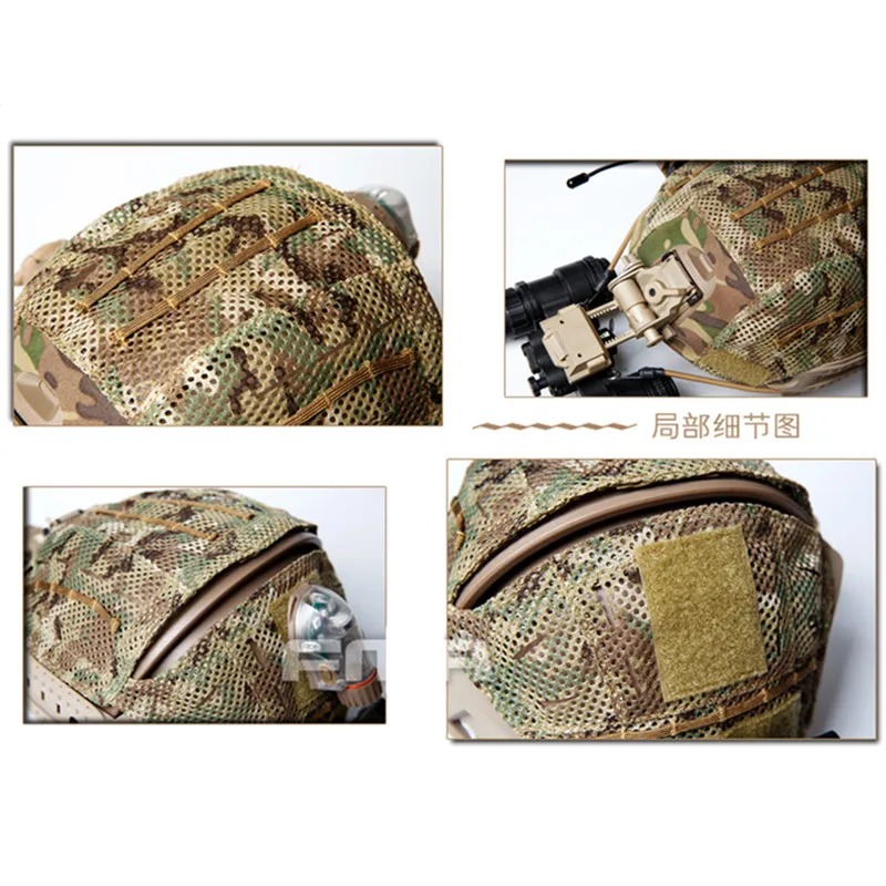 CAPS Outdoor Tactical Helmabdeckung für AF CP Tactical Helme Protective Cover MC Camouflage Farbhelmtuch