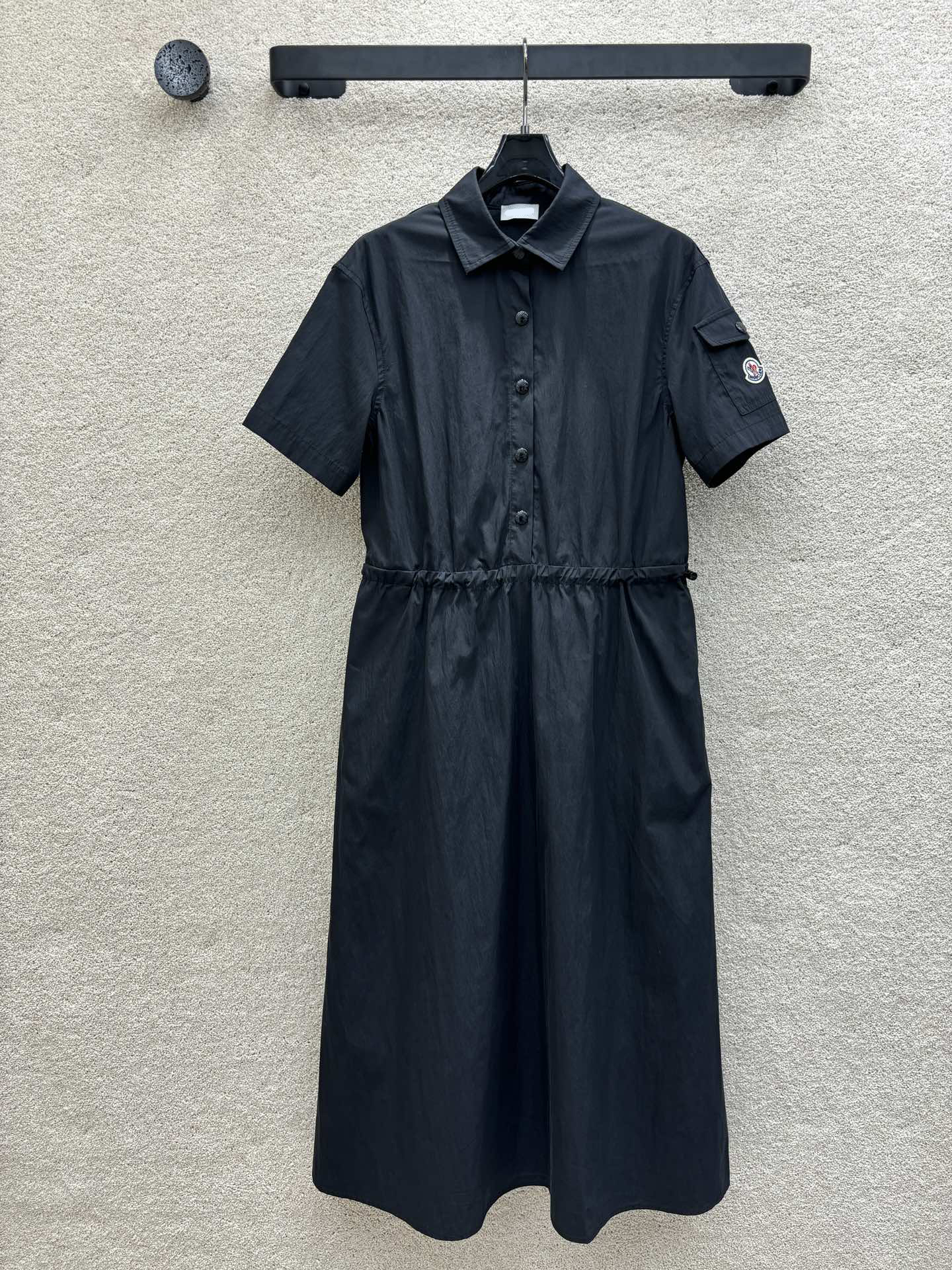 Robe pour femmes marque de mode européenne Laple cou à manches courtes