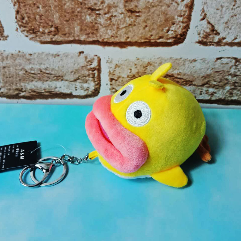 Funny and Fragrant Big Mouth Series Creative Duck Pendant Caterpillar Car Keychain Monkey Doll Backpack Pendant