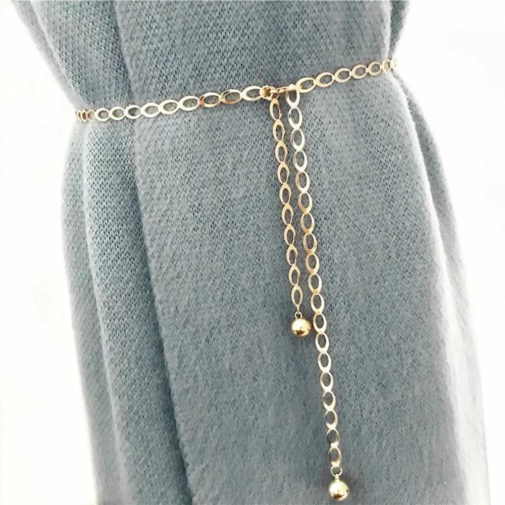 Ceintures de chaîne de taille femmes boulanges de métal de mode de luxe Retro Silver Gold Color Scarved Hollow Out Chain Beltes For Ladies Elegant Waist Girdle