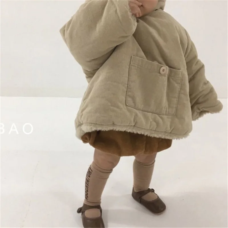 Coats Newborn Baby Boy Girl Winter Cotton Padded Hoodie Jacket Infant Toddler Child Coat Warm Thick Outwear Baby Clothes 02Y