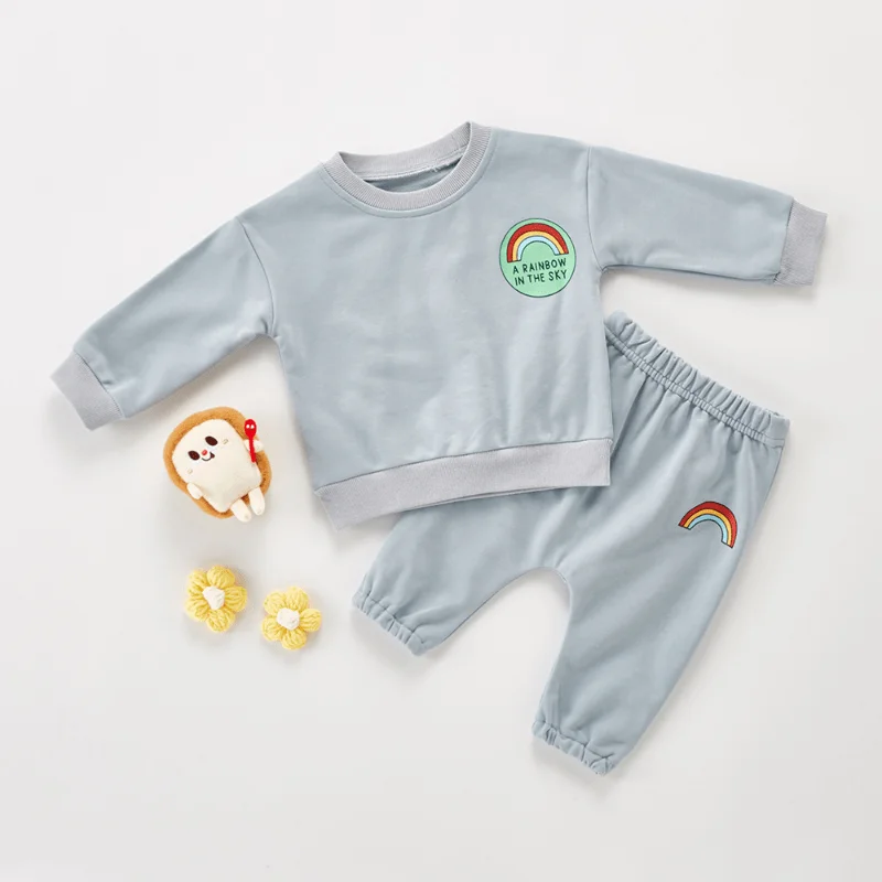 Sets Neugeborenes Baby Mädchen Junge Baumwoll Cartoon Kleidung Set Hoodie+Pant Herbst Kinderkleidung Anzug Langarm Top Baby Kleidung 3m5y