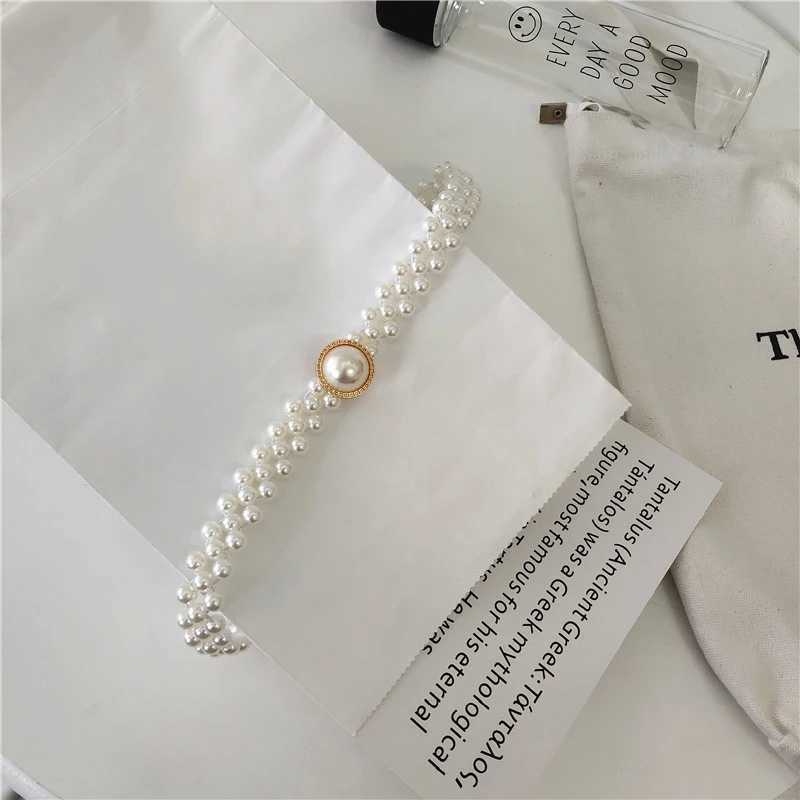 Ceintures de chaîne de taille grande courroie élastique de la chaîne de taille perle avec décoration de diamant jupe entièrement-match