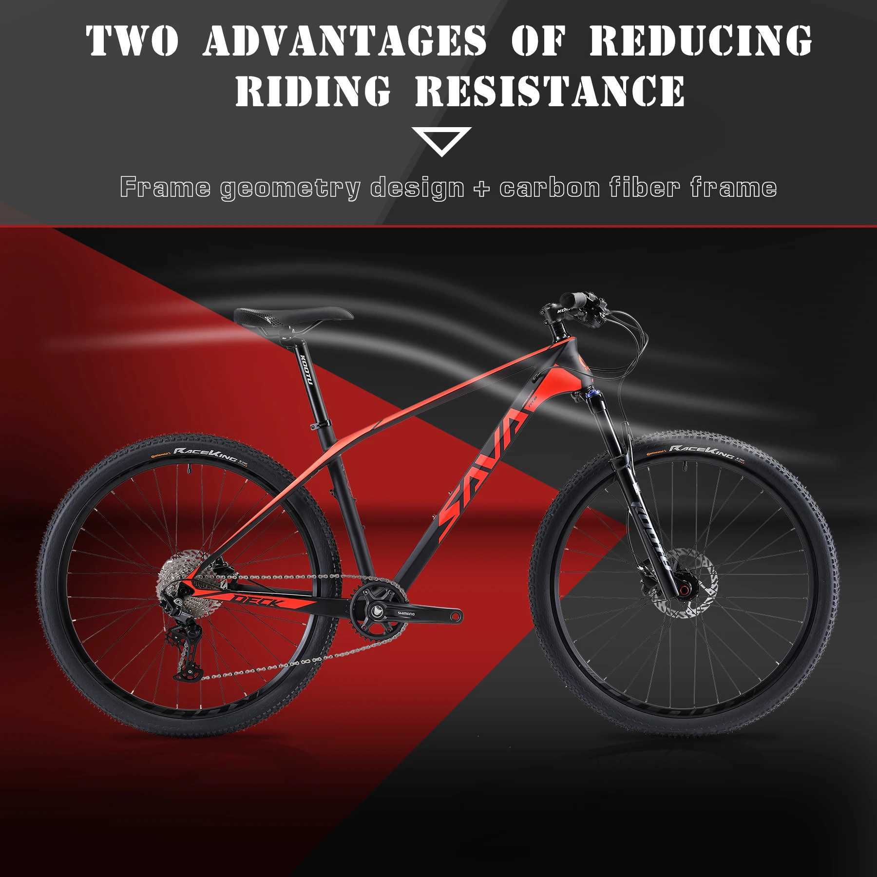 Bikes SAVA DECK 6.1 carbon fiber mountain bike 1x12 speed 26/27.5/29 with SHIMAN0 DEORE M6100 adult mountain bike Y240423