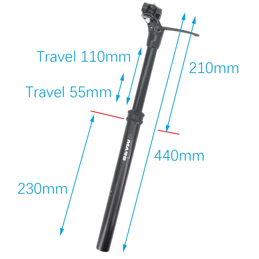 부품 TMARS DROPPER SEATPOST 조정 가능한 높이 27.2mm 원격 제어 수동 자전거 기계식 자전거 MTB 28.6 30.4 30.4 30.9 31.6 110mm