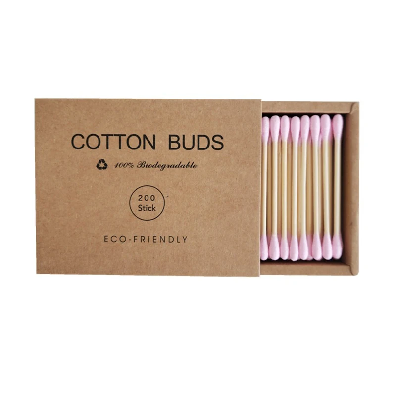 Medicin 1000st Color Mix Double Head Cotton Swab Bamboo Sticks Cotton Swab Disponible Buds Cotton For Beauty Makeup Nose Ears