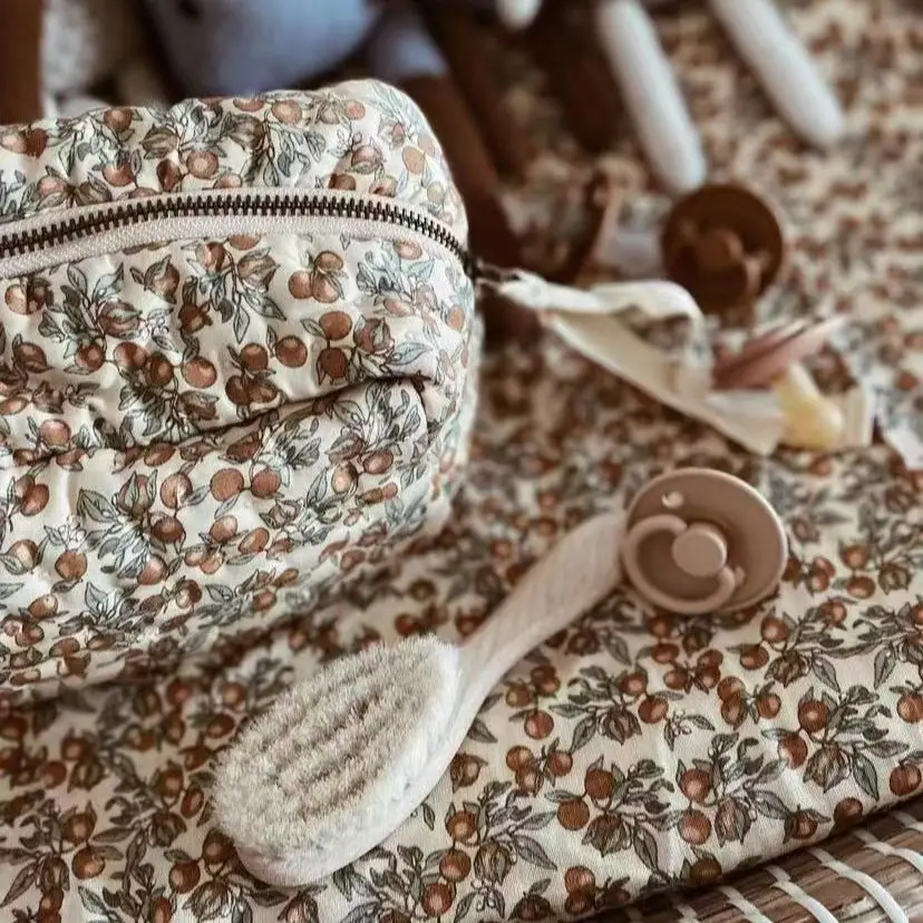 Acessórios Mulheres grandes Bolsa cosmética de flores KS Design de marca ao ar livre zíper maquia