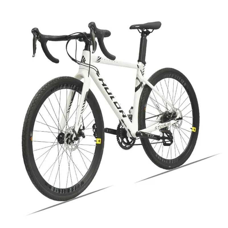 Bikes 700C-R2000 Aluminiumlegierungsradbike Doppelscheibenbremse 16speed 46/48 cm Stoßdämpfer-Absorption Road Racing Aldult Männer und Frauen Student Y240423