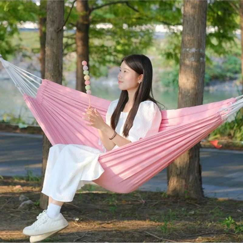 Camp Furniture Hamacm Outdoor Nylon Hammock Swing Swing Hanging Chair Camping Y240423