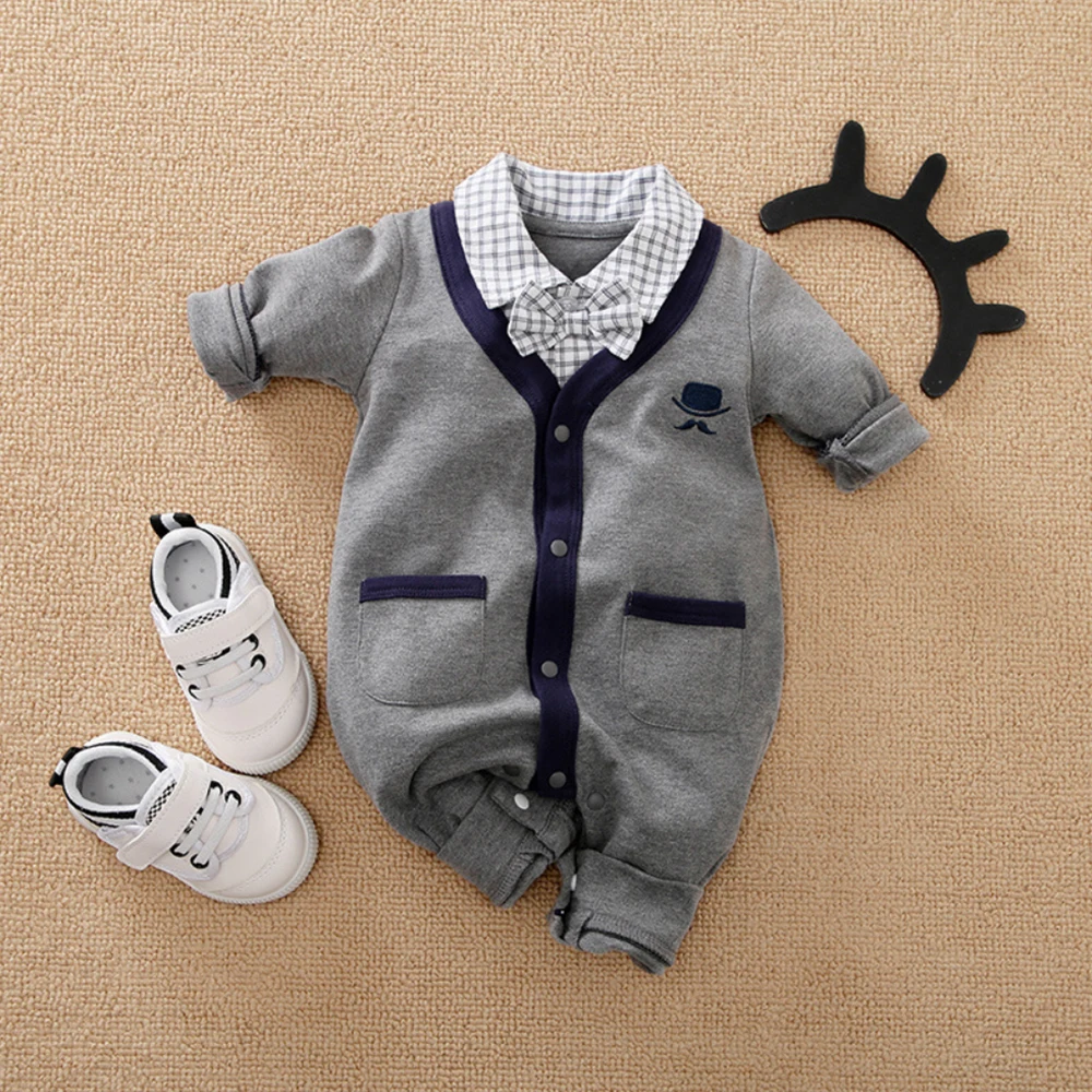 Одноказки Малапина младенец мальчик для мальчика Джентльменская одежда для новорожденных мужской одежды для маленькой одежды для детской одежды с газеткой мужской девочки