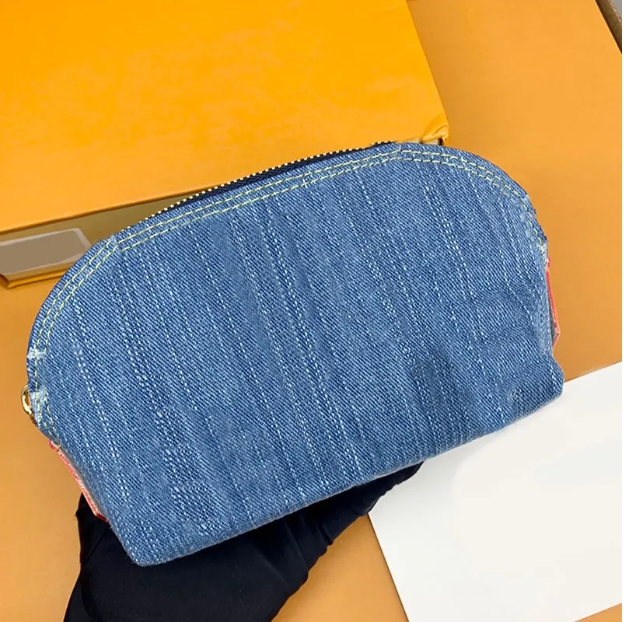 Bayan moda gündelik tasarımcı cüzdan denim cüzdan lüks fermuar cüzdan cüzdan çantası üç katlı cüzdan anahtar çanta kredi kartı tutucu denim debriyaj kutu toptan satış