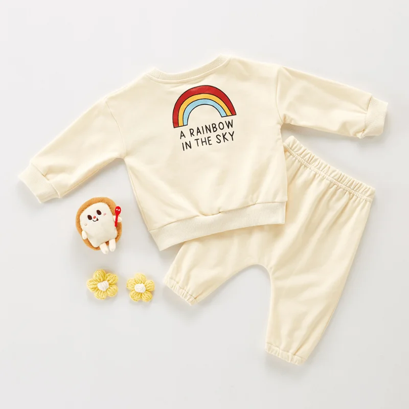 Sets Neugeborenes Baby Mädchen Junge Baumwoll Cartoon Kleidung Set Hoodie+Pant Herbst Kinderkleidung Anzug Langarm Top Baby Kleidung 3m5y