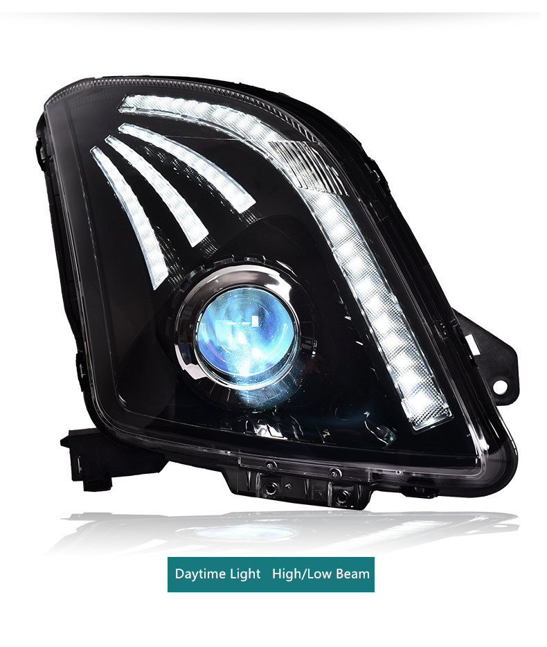 LED إشارة الدوران العدسة ذات الحزمة المزدوجة لـ Jimny Swift Headlight 2005-2016 إكسسوارات سيارة Light Light أثناء النهار