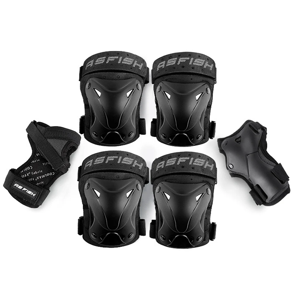 Sicurezza Completa 6 pezziRoller pattinaggio Protettore ginocchisi ginocchini bambini adulti che cavalca skateboard Ice sports Guard Gear protettivo