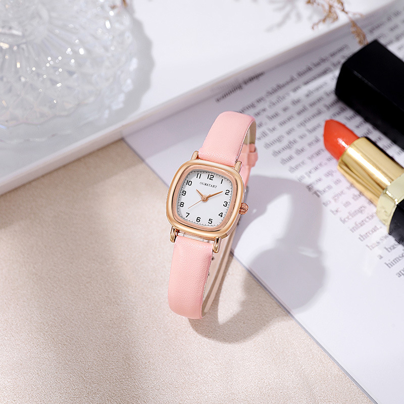 Wholesale of women's watches casual and minimalist digital small square watches quartz belt exam specific student watches