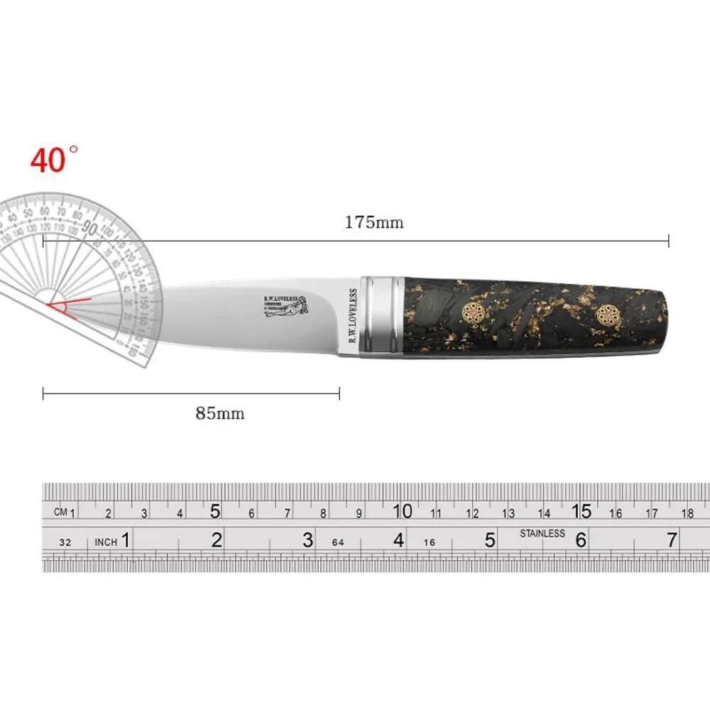 Outdoor High Hardness Straight Knife, EDC Portable with Sheath Knife, Fixed Blade Knife, Steak Knife, BBQ Knife, Survival Tool