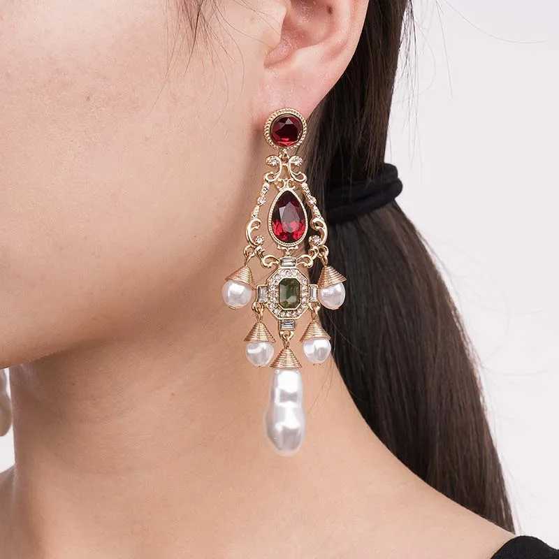 Leghielier Imitazione nuziale imitazione perle Orecchini a pennello Accessori le orecchie da sposa alla moda di lusso le donne appena gioielli D240323