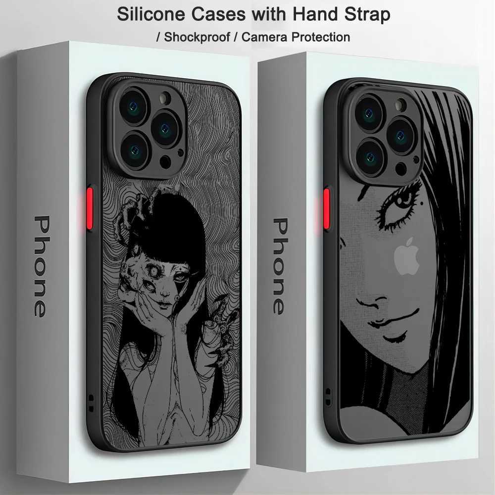 Mobiele telefoonbumpers Junji Ito Horror Comics Case voor Samsung A73 A72 A71 A53 A52 A51 A42 A33 A32 A31 A30 A23 A22 A22 A14 A13 A13 A12 4G 5G 5G 5G 5G MATTE TRANSPARENT Y240423