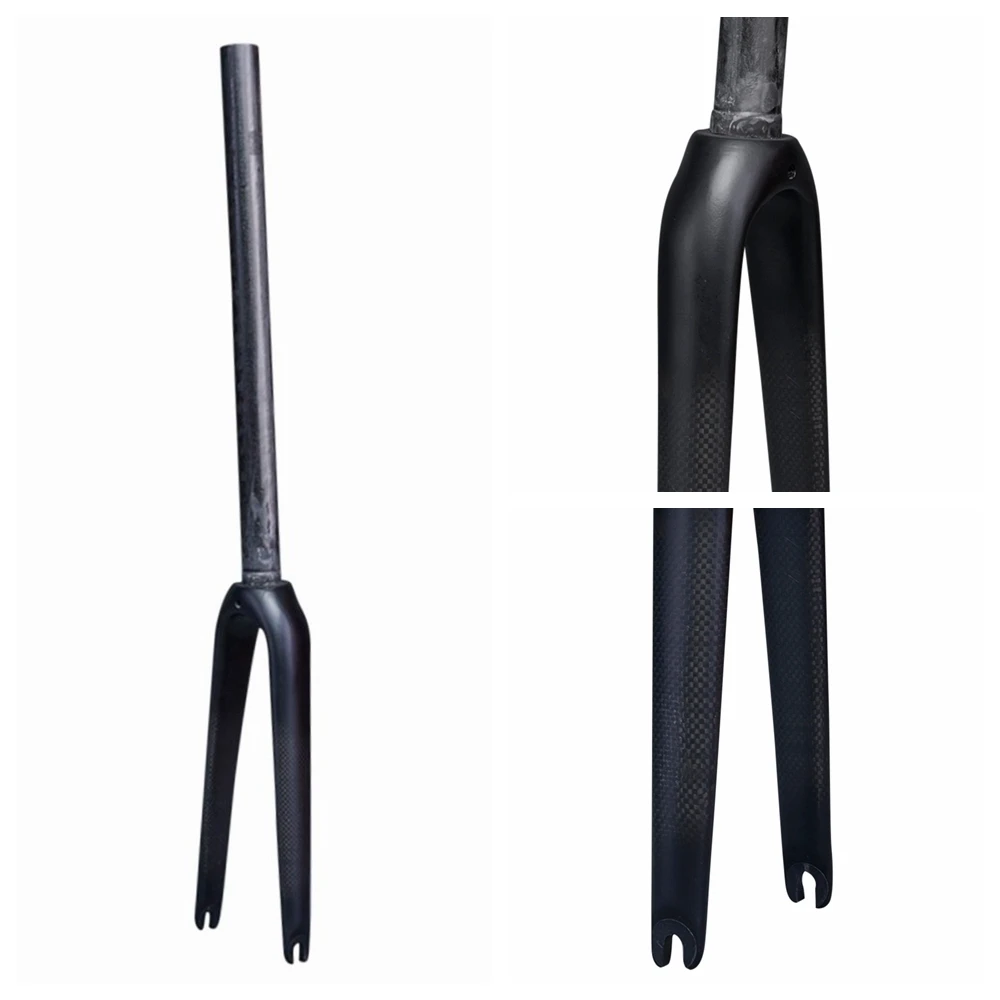 Parts Carbon Fiber Fork 14 16 18 20 22"inch Folding BMX Bike Fork Bicycle Front Forks Axle width 74mm or 100mm V Brake