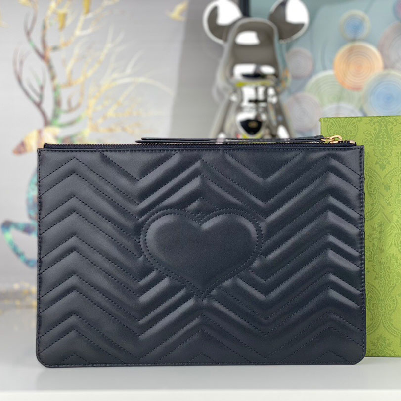 Handheld portemonnee Marmont Hoge kwaliteit Designer Dameskaart Zer Wallet Summer Cos Cowhide Nieuwe ritssluiting Onderarm Cliptas Modieuze veelzijdige zakken