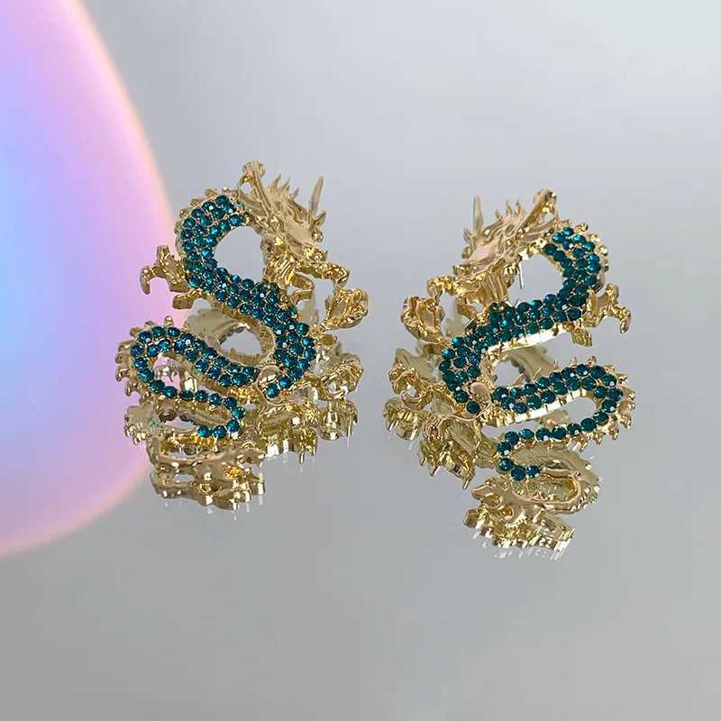 Pendientes de dragón de dragones de diez rianas de la lámpara dangle para mujeres pendientes de moda de moda antigua