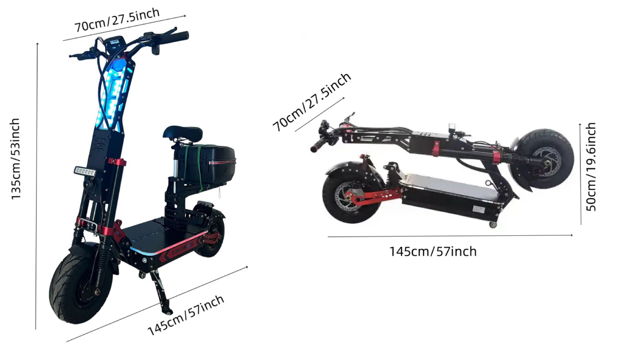 Pliant des kits de carrosserie en ligne E-Scooter 13/14 pouces