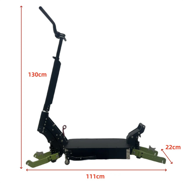 Fashion Open Size 135 mm E-scooter Cadre d'alliage en aluminium Corps C Shapespring + Huile Suspension intégrée Cadre de scooter électrique pour 11 pouces DIY