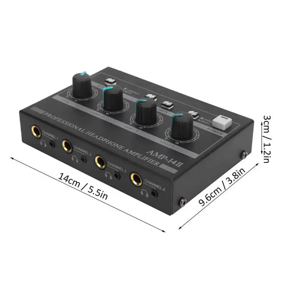 Stativ hörlurarförstärkare 4Kanal Ferroalloy Mono/Stereo Monitor Set AMPI4 100240V Laddningsbar hörlurarförstärkare