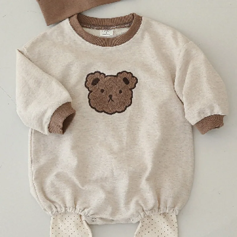 One-Pieces 2021 Herbst Neues Baby Cartoon Bodysuit Baumwolle Langarmbär Bär Hasen Jungen und Mädchen Jumpall Süßes Neugeborenes Kleinkind Kleidung 024m