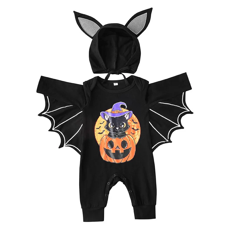 One-pièces Nouveauté de haute qualité Bébé garçons filles Halloween Cartoon Ramper Kids Vêtements Set Toddler Baby Costume Infant Bebe Clothes Cosplay