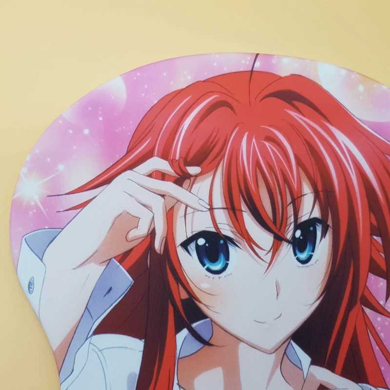 Mauspads Handgelenk ruhen Rias Anime Sexy Mädchen 3d Brüste Gaming Maus -Pads mit Silikongel Handgelenk Rest Y240423