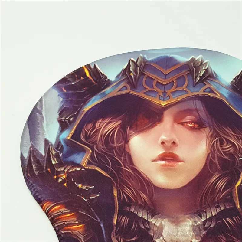 Mouse Pads Wrist Rests Human Warlock 3D Soft Breast Chest Gaming Mouse Pad with Wrist Rest Silicone Gel Filled H2.8cm Y240423