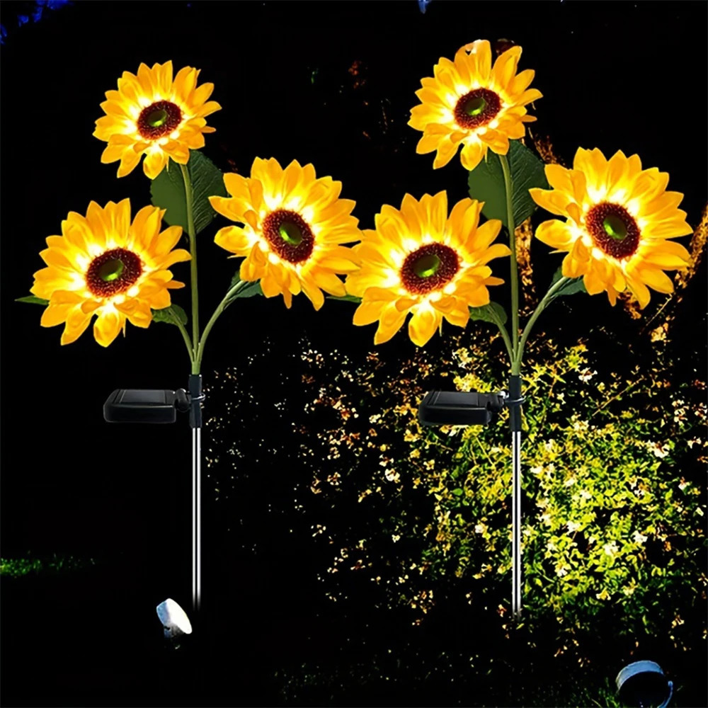 Girasoli a LED Night Light Atmosfera da tavolo da fiore artificiale Atmosfera decorazione della camera da letto camera da letto 240411