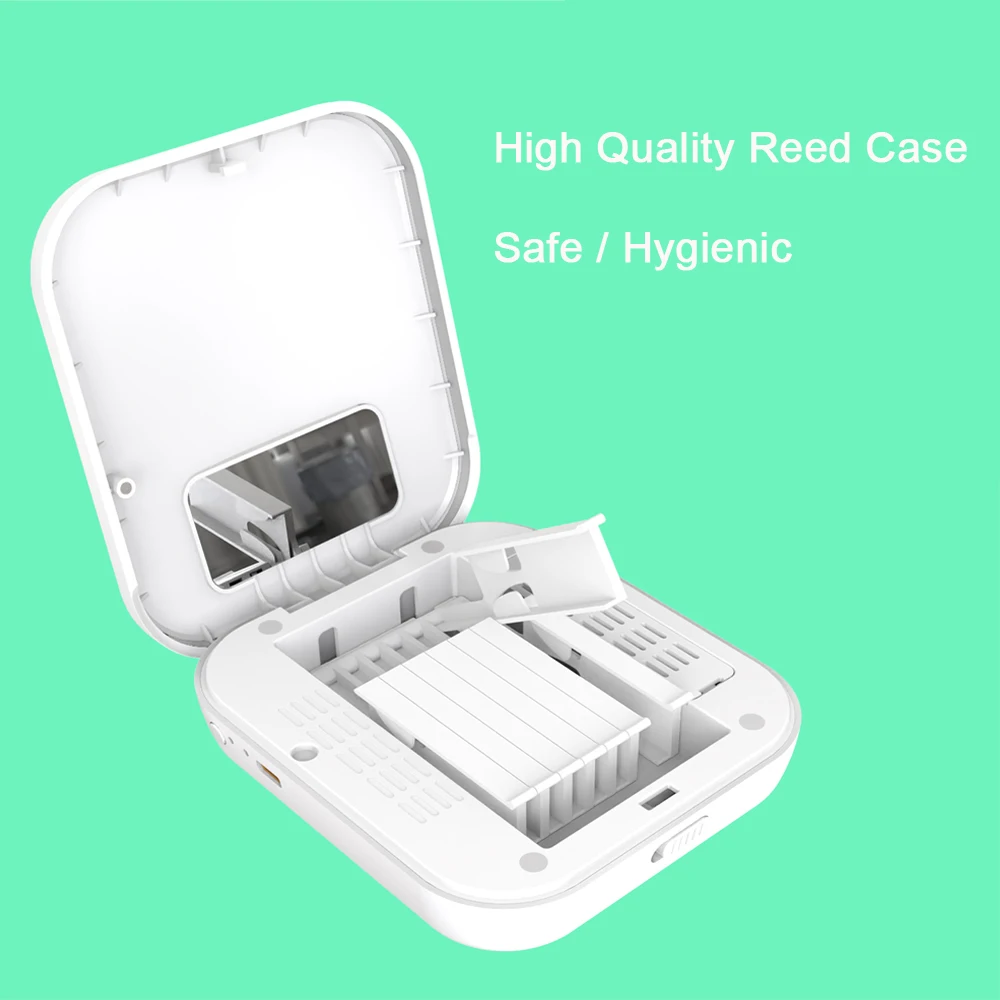 Saxophone Saxophone Clarinet Reed Case with UV Lamp Sterilization MultiInstrument Sax Reed Storage Box