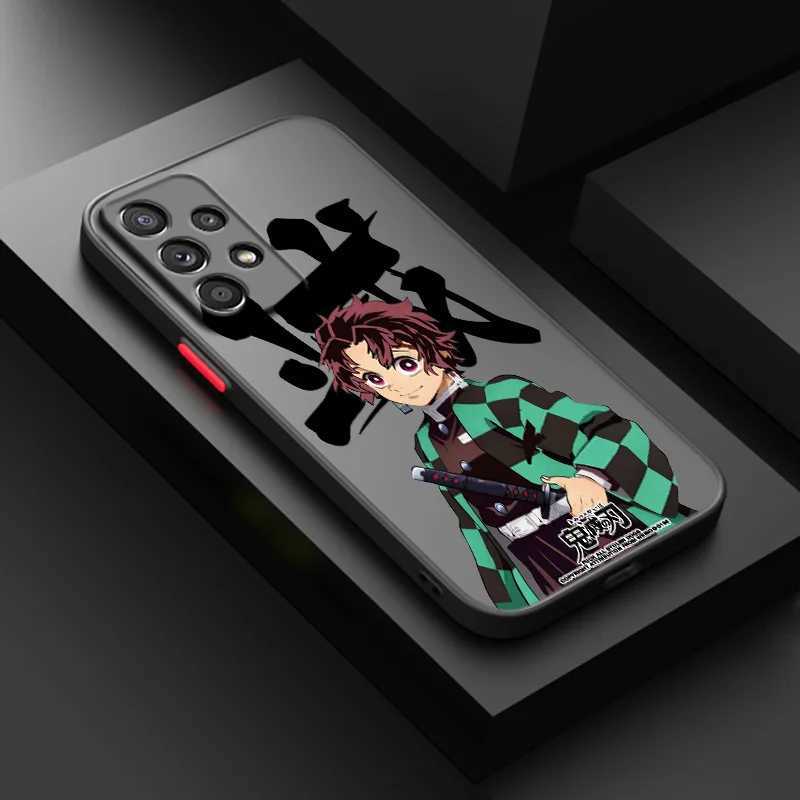 Téléphone portable Brochers Japonais Anime Demon Slayer pour Samsung A04 A11 A12 A13 A14 A41 A51 A71 A81 A91 Lite 4G 5G Case de téléphone translucide givré Y240423