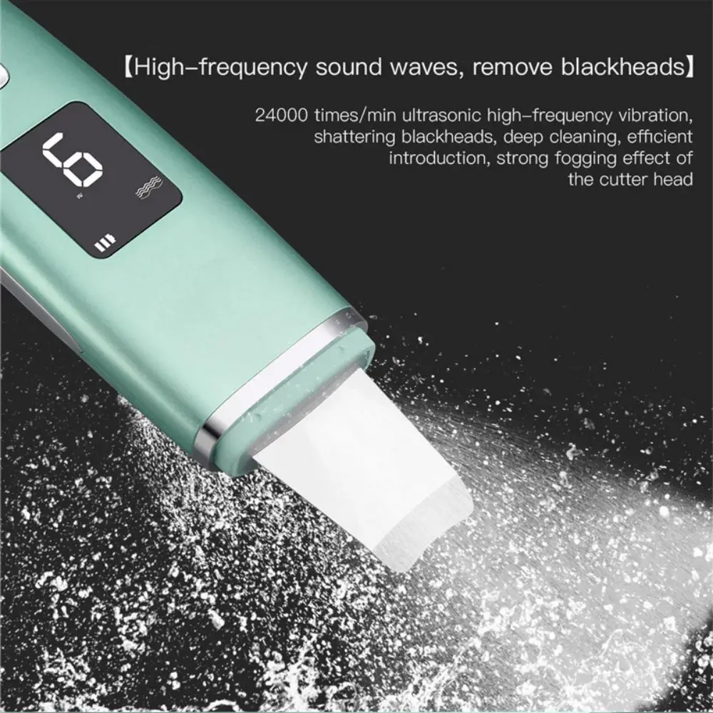 Instrument Ultrasonic Blue Light Face Deep Cleaning Skin Scrubber Ion Face Cleaning Shovel Peeling Hine Facial Hud Whitening Lyft