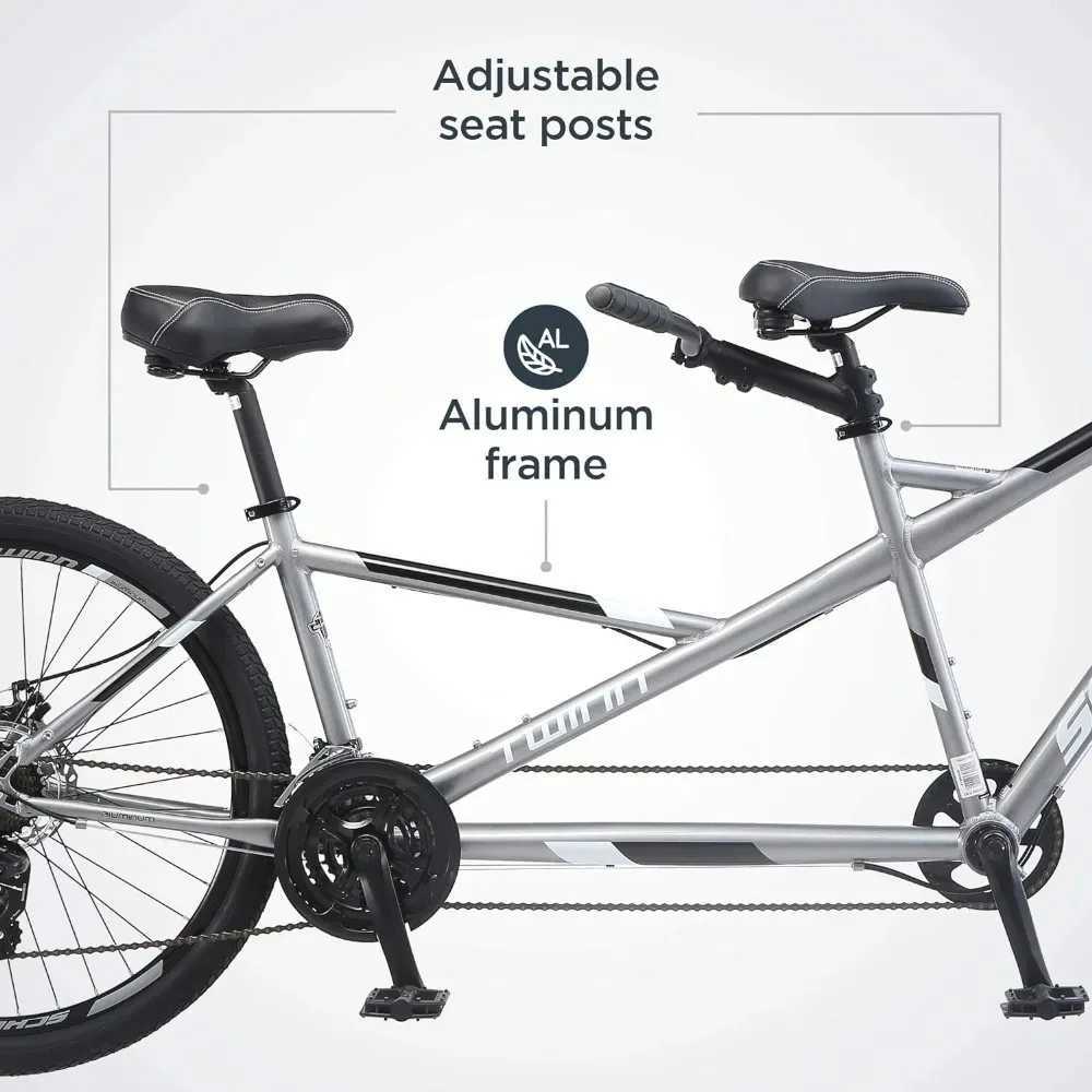 Bikes Twin Classic Series Adult Beach Cruiser Bike Two Seater Low Stride Medium ou Large Frame 7 ou 21 Vieds 650c City Y240423