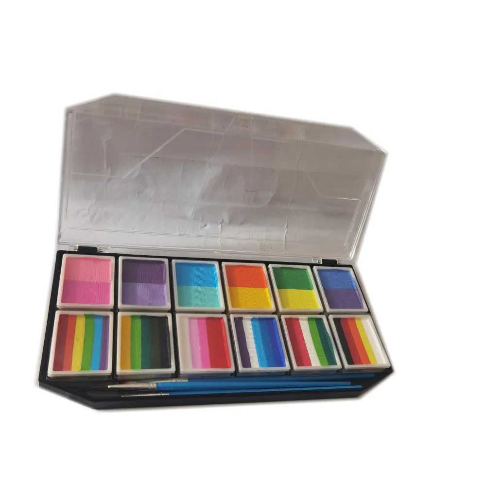 Body Paint new net weight 120g multi color water based face painting pigment pallet Holiday attire d240424