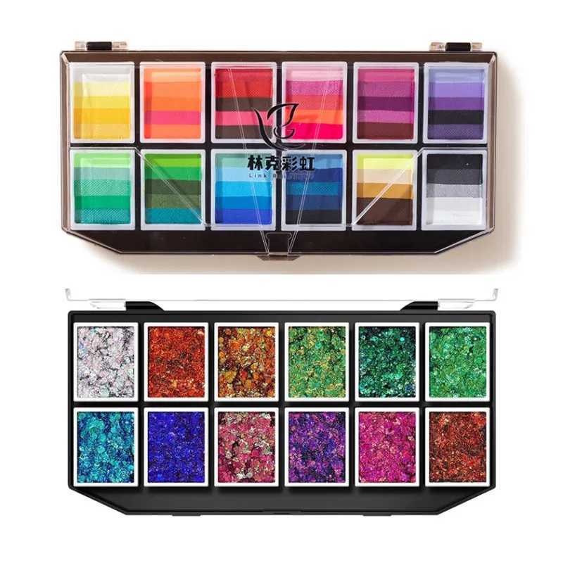 Body Paint Hot Sell Special Offer Combination Set Glitter Gel Palette Face Body Art Paint Water-based Special Stage Makeup d240424