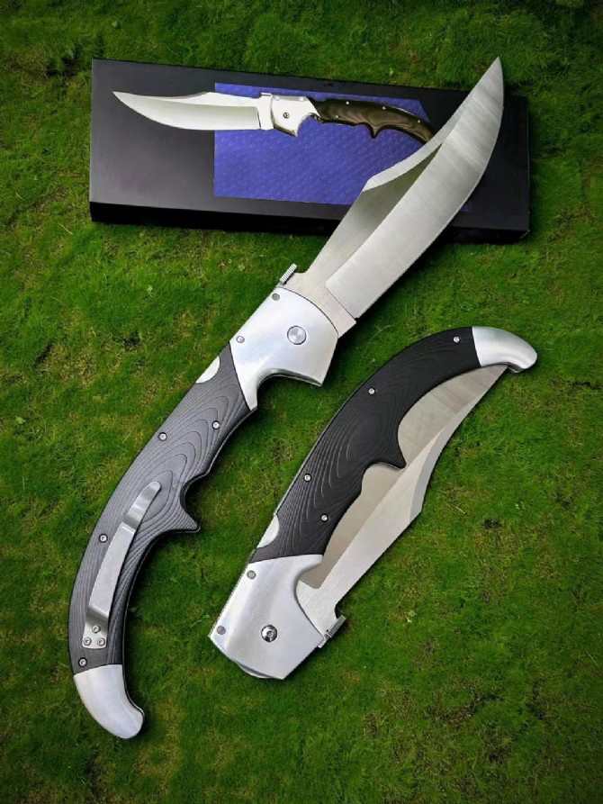 Specialerbjudande stort ESPADA XL Folding Knife S35VN Satin Blade G10 med rostfritt stålhandtag utomhus camping vandring överlevnad Taktiska knivar med detaljhandelslådan