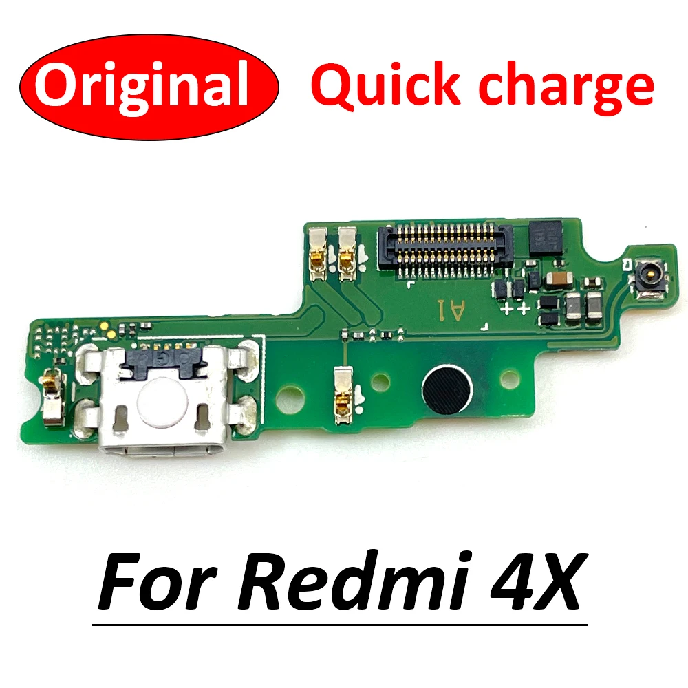 الكابلات الأصلية الجديدة ل Xiaomi Redmi 4x USB الشحن الشاحن شاحن الشاحن موصل Cable Flex Cable Redmi 4x Placa de Carga Dock Flex Atacado