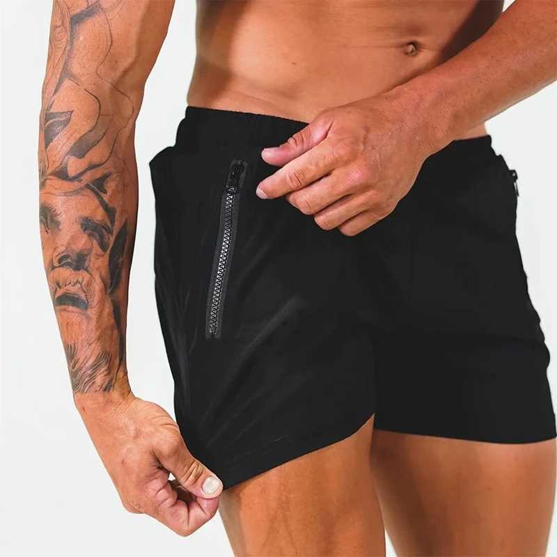 Messagerie masculine Mentidères Swim Trunks With Zipper Pockets Mesh Din Board Summer Beach Board Shorts de baignade de baignade à sec rapide D240424